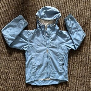 Columbia Blue Pea Coat Lightweight Hooded